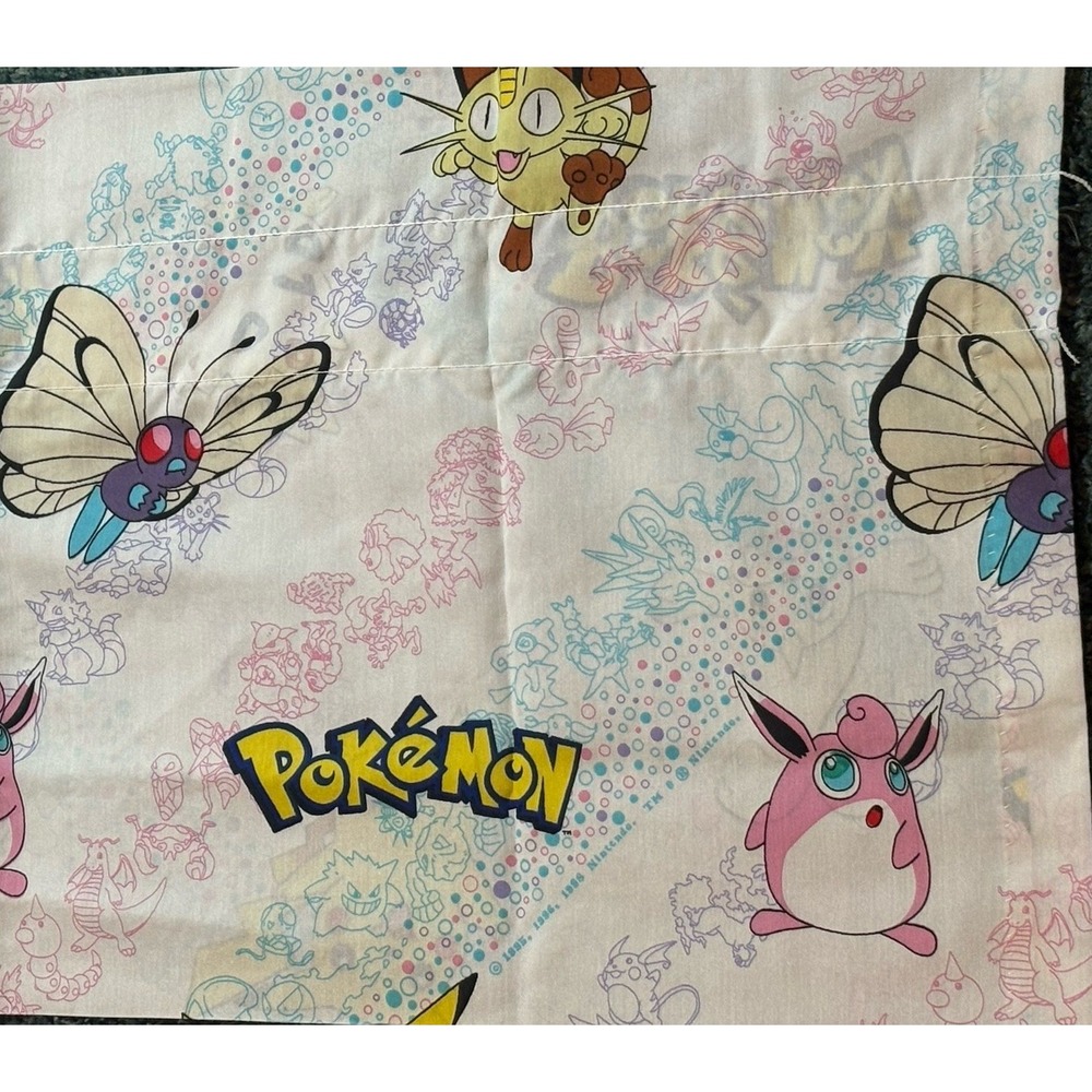 Pokémon 1995-1998 Curtains Toppers Set Of 3 LONG 84" Wide 15" Long
